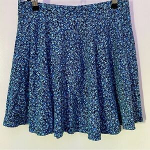 SO Vibrant Blue Floral Skater Skirt